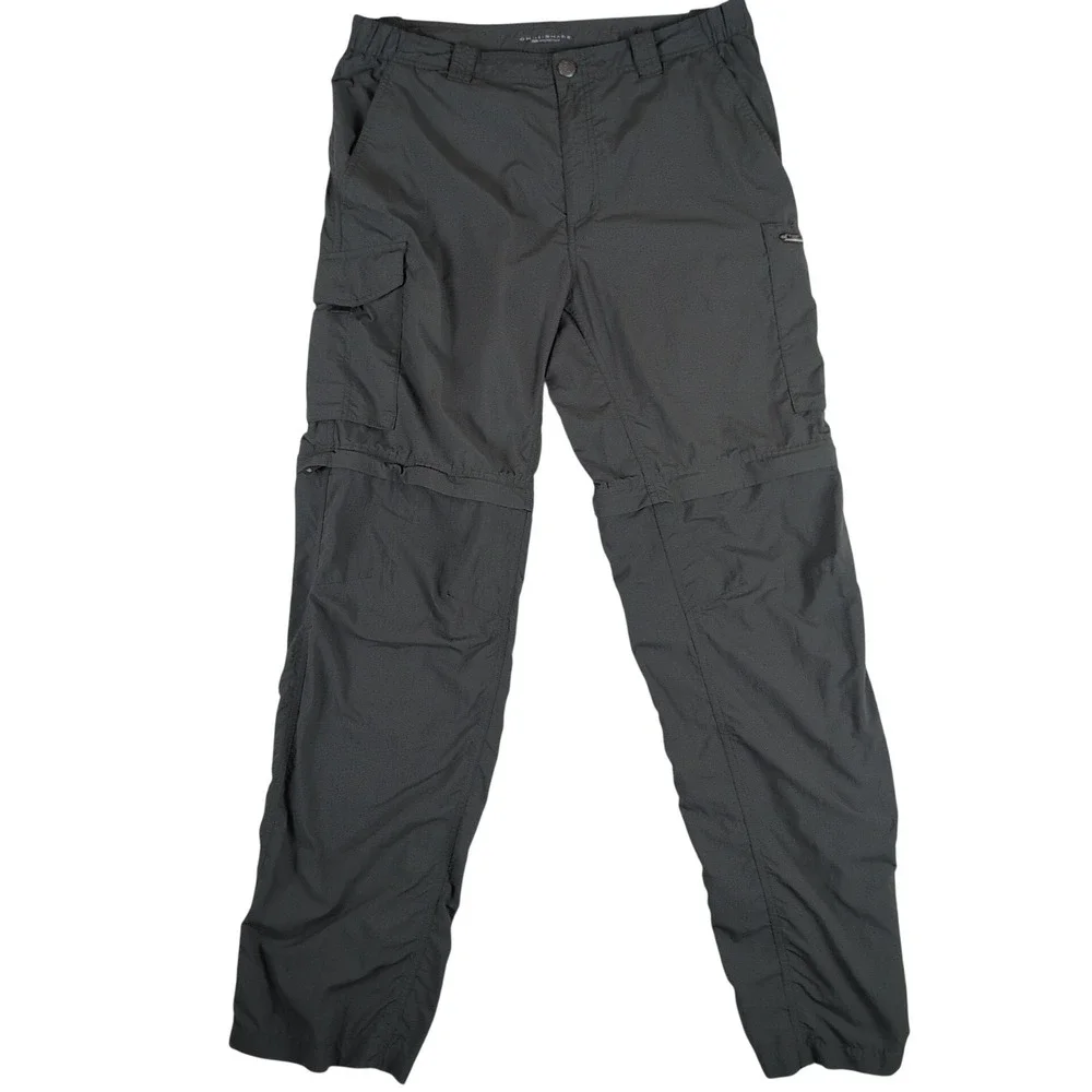 Columbia Silver Ridge Convertible Cargo Pants Mens 36x34 Gray AM8004 UPF 50
